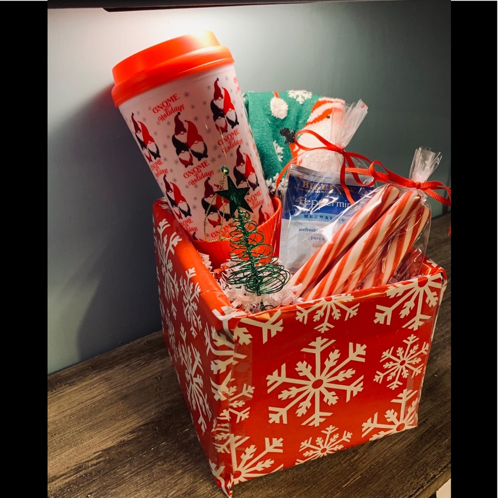 I'll Be Gnome For Christmas gift Basket Travel Mug